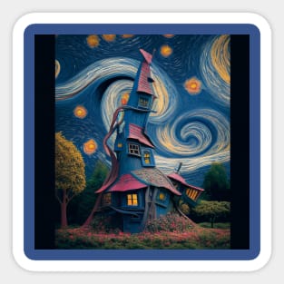 Starry Night Over The Burrow Sticker